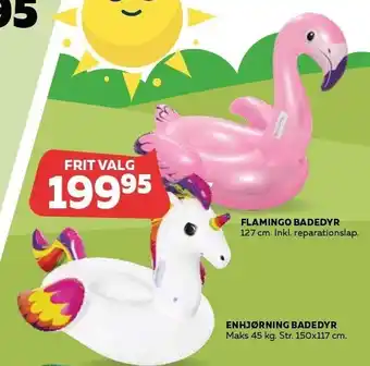 Flamingo badedyr eller enhjørning badedyr