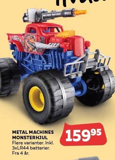 Legekæden Metal machines monsterhjul tilbud