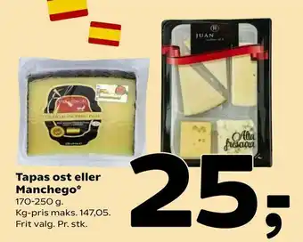 Coop 365 Tapas ost eller Manchego tilbud