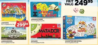 Legekæden Labyrinth, afrikas stjerne, landmandsspil, matador eller vildkatten paw patrol tilbud