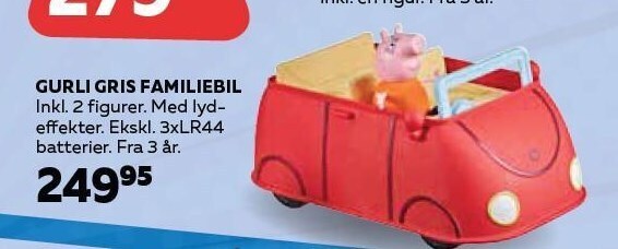 Legekæden Gurli gris familiebil tilbud