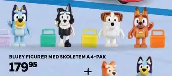 Bluey figurer med skoletema 4.pak