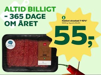Coop 365 Hakket oksekød 7-10% tilbud