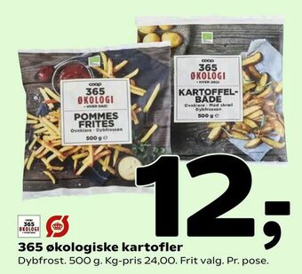 Coop 365 365 økologiske kartofler tilbud