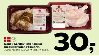 Coop 365 Dansk Gårdkylling hele lår med eller uden rosmarin tilbud