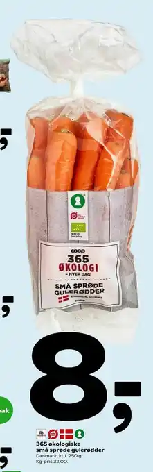 Coop 365 365 økologiske små sprøde gulerødder tilbud