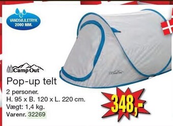 Camp out pop-up telt