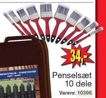Penselsæt 10 dele