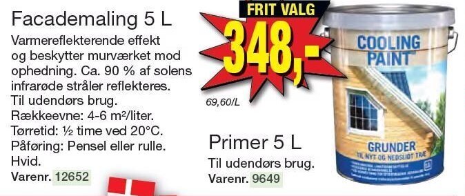 Harald Nyborg Coolingpaint facademaling 5 l eller primer 5 l tilbud
