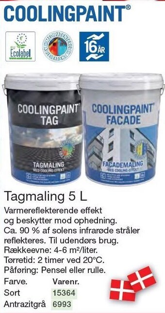 Harald Nyborg Coolingpaint tagmaling 5 l tilbud