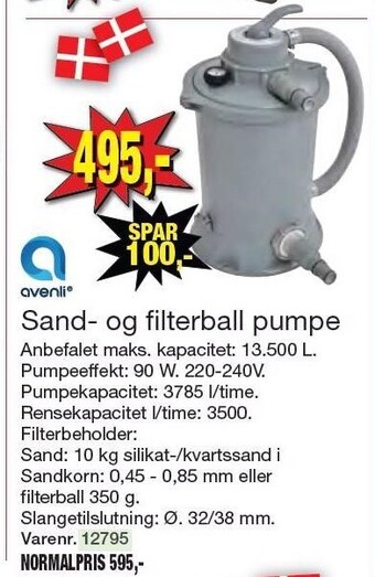 Harald Nyborg Avenli sand- og filterball pumpe tilbud