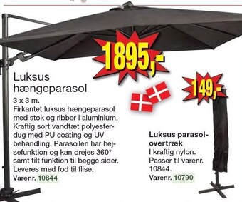 Harald Nyborg Luksus hængeparasol eller luksus parasolovertræk tilbud