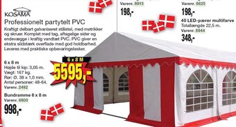 Kosama professionelt partytelt pvc