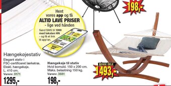 Hængekøjestativ eller hængekøje til stativ