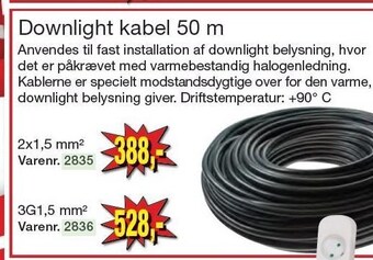Downlight kabel 50 m