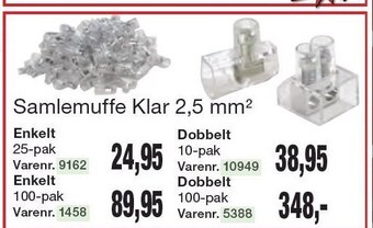 Harald Nyborg Samlemuffe klar 2,5 mm2 tilbud