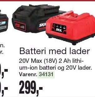 Harald Nyborg Skil batteri med lader tilbud