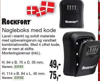 Harald Nyborg Rockfort nøgleboks med kode tilbud