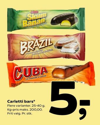 Coop 365 Carletti bars tilbud