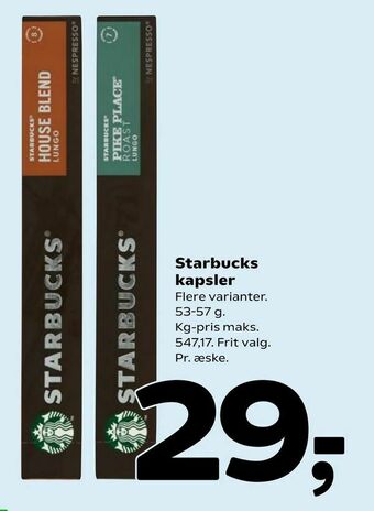 Coop 365 Starbucks kapsler tilbud