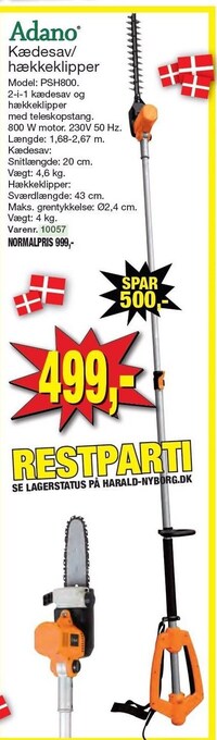 Harald Nyborg Adano kædesav/hækkeklipper tilbud