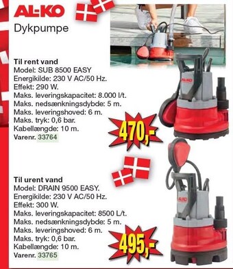 Al-ko dykpumpe