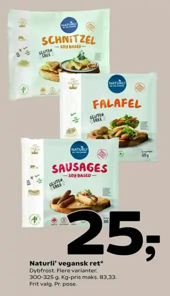 Coop 365 Naturli' vegansk ret tilbud