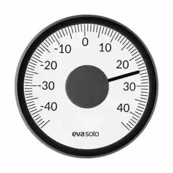 Eva solo udendørstermometer til vindue - ø 11 cm - gummi/kunststof