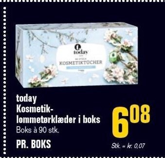 Otto Duborg Today kosmetik lommetørklæder i boks tilbud