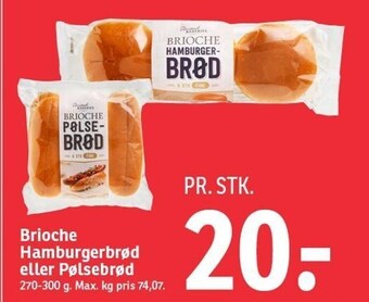 SPAR Brioche hamburgerbrød eller pølsebrød tilbud