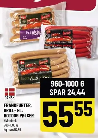 Løvbjerg Hvidebæk frankfurter, grill- el. hotdog pølser tilbud
