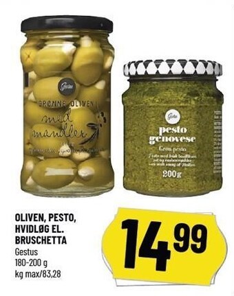 Løvbjerg Oliven, pesto, hvidløg el. bruschetta tilbud