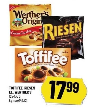 Løvbjerg Toffifee, riesen el. werther´s tilbud