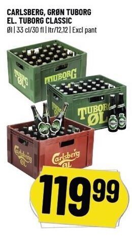Løvbjerg Carlsberg, grøn tuborg el. tuborg classic tilbud