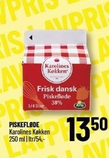 Løvbjerg Karolines køkken piskefløde tilbud