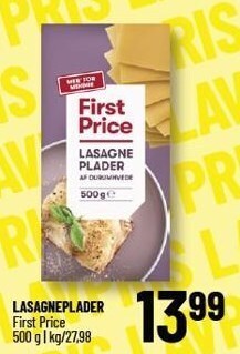 First price lasagneplader