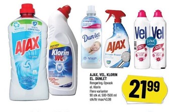 Ajax, vel, klorin el. dunlet