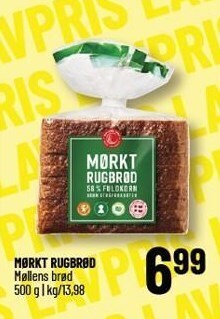 Løvbjerg Møllens brød mørkt rugbrød tilbud