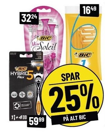 Spar 25% på alt bic