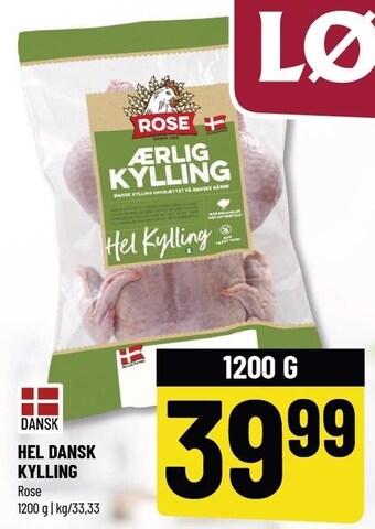 Løvbjerg Rose hel dansk kylling tilbud