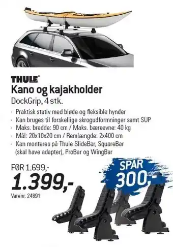 Thansen Thule kano og kajakholder tilbud