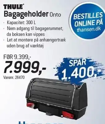 Thansen Thule bagageholder tilbud