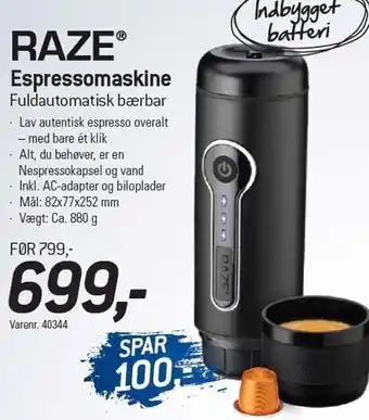 Raze espressomaskine