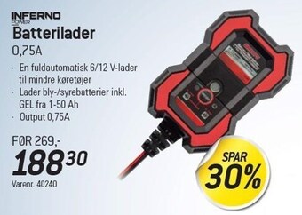 Thansen Inferno batterilader tilbud