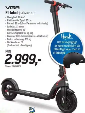 Thansen Vga el-løbehjul tilbud