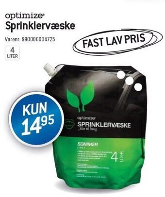 Optimize sprinklervæske