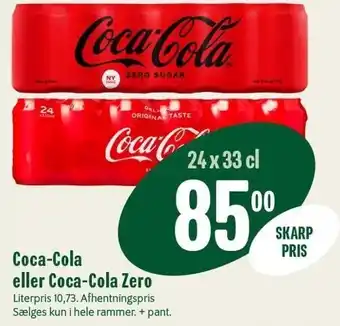 Min Købmand Coca-cola el. coca-cola zero tilbud