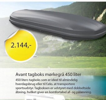 Avant tagboks mørkegrå 450 liter