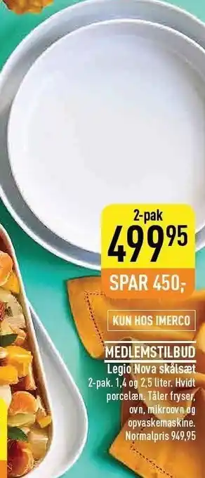 Imerco Legio nova skålsæt 2-pak tilbud