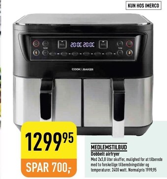 Imerco Dobbelt airfryer tilbud